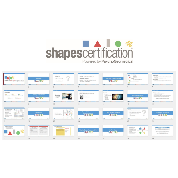 Shapes Certification SlideDeck - Sample Pages